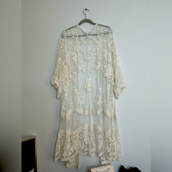NWOT- Adiva Lace Cardigan- size 3X- Color Cream - Picture 2 of 4